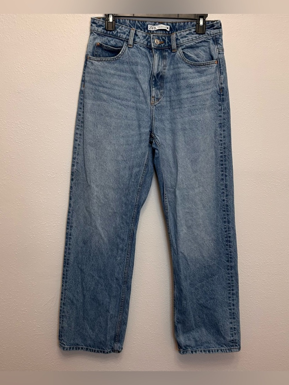Zara Straight Leg Light Wash Jeans